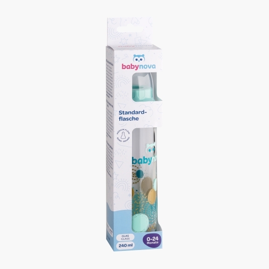 Biberon sticlă 240ml, 0-24 luni