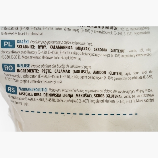 Inele calamar natur Aritos, 900g