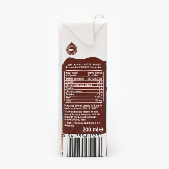Lapte UHT cu cacao și gust de ciocolată 200ml