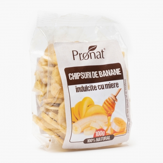 Chipsuri de banane îndulcite cu miere 100g