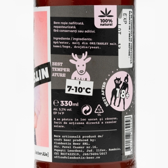 Bere Amber Ale Monica sticlă 0.33l