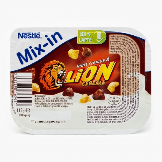 Mix iaurt cremos și cereale Lion 115g 