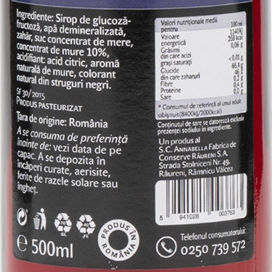 Sirop de mure 0.5l