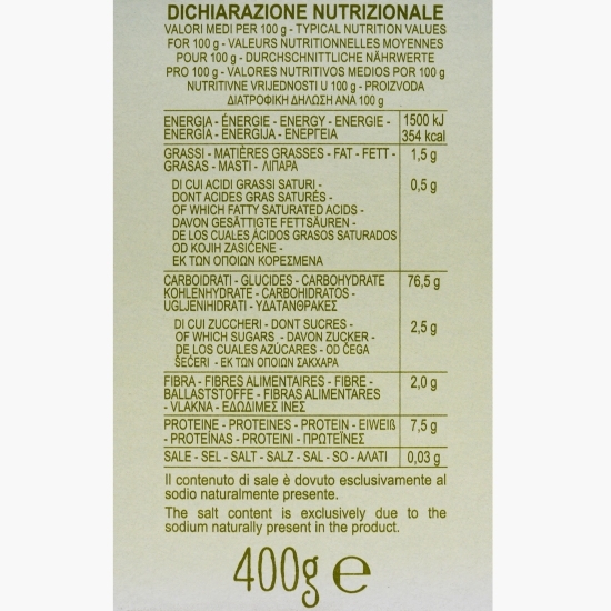Paste Penne Rigate fără gluten N.477 400g