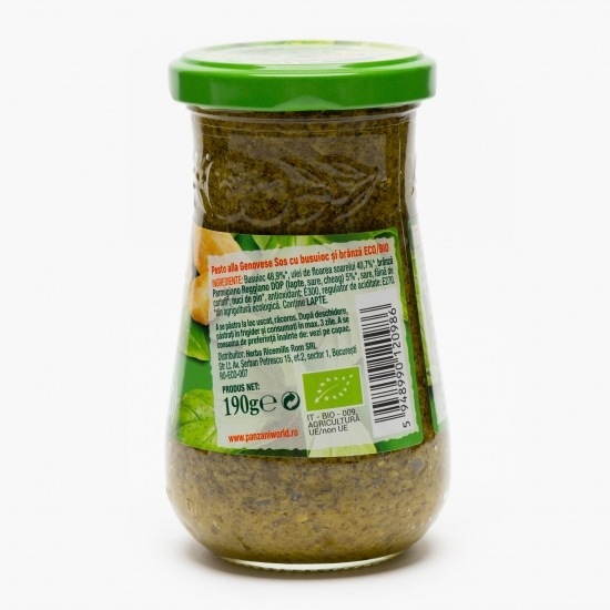 Sos pesto alla Genovese cu busuioc și brânză eco 190g