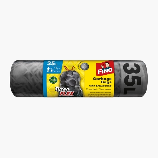 Saci menajeri embosați cu șnur 35l 15buc