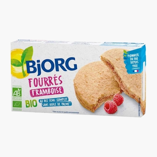 Biscuiți ecologici umpluți cu zmeură 175g
