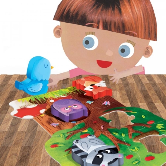 Joc Montessori - Primul meu puzzle: Pădurea, 2-4 ani