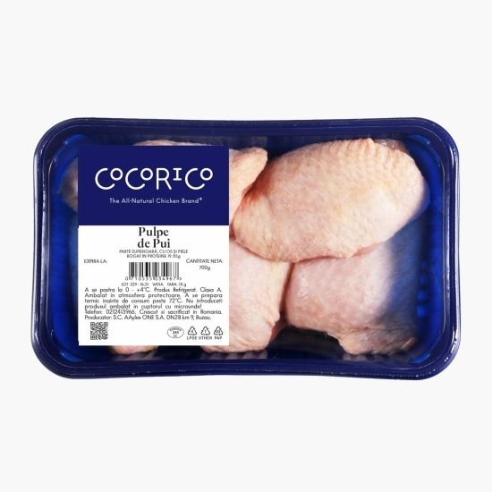 Pulpe de pui superioare cu os și piele 700g