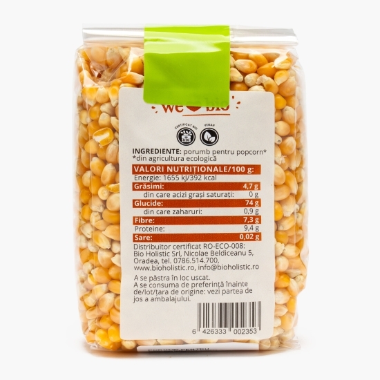 Porumb pentru popcorn eco, 400g