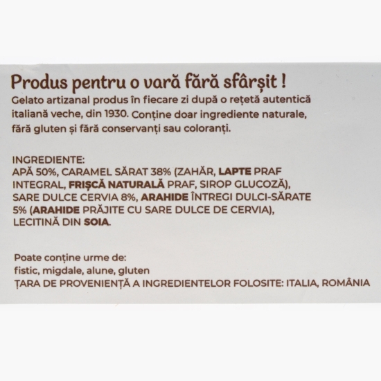 Înghețată italiană artizanală (gelato) caramel sărat 300g