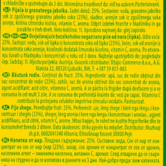 Suc de rodie 1l