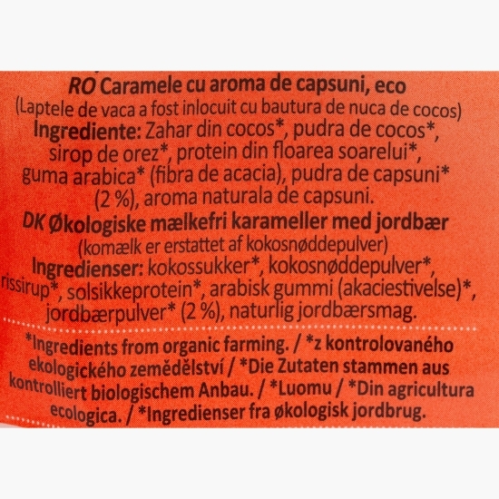 Caramele eco, aromă căpșuni 150g
