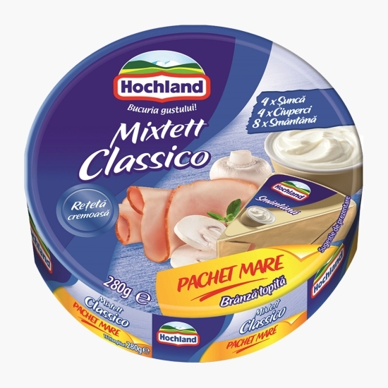 Brânză topită triunghiuri Mixtett Classico 280g (pachet mare)