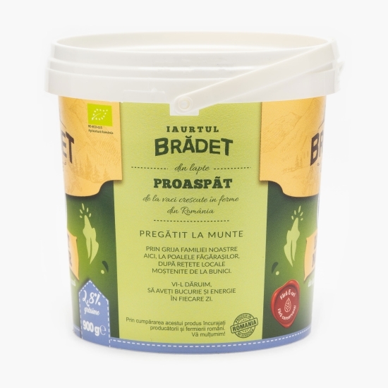 Iaurt natur eco 2.8% grăsime 900g