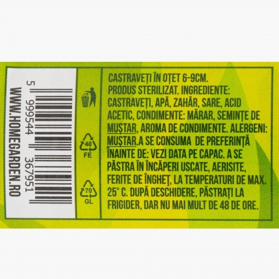Castraveți 6-9cm în oțet 670g