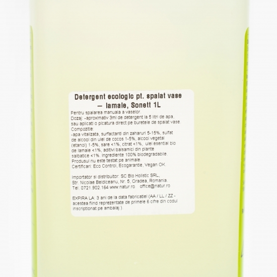 Detergent eco pentru spălat vase, lămâie 1l