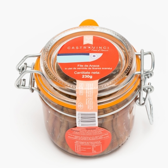 File de anșoa în ulei de semințe de floarea-soarelui 230g