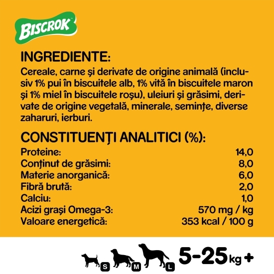Recompense pentru câini 200g, Biscrok