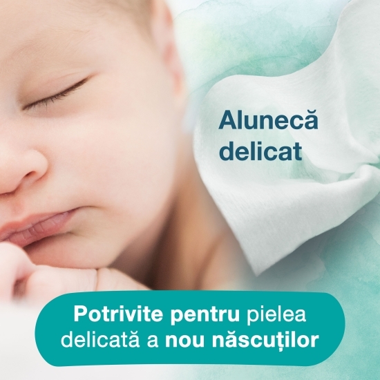 Șervețele umede Harmonie Aqua, 3 pachete x 48, 144 buc, 0% plastic