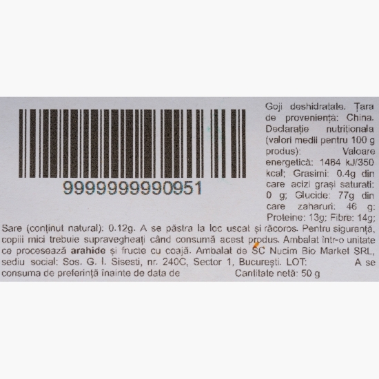 Goji deshidratate 50g
