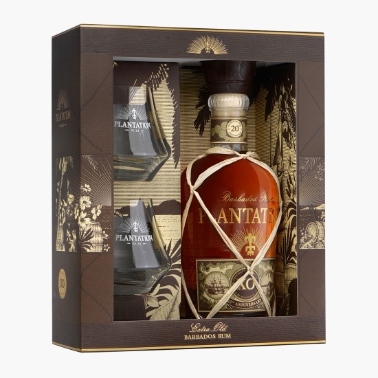 Rom XO Anniversary 40% alc. 0.7l + 2 pahare