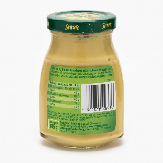 Muștar cu hrean ușor picant 185g