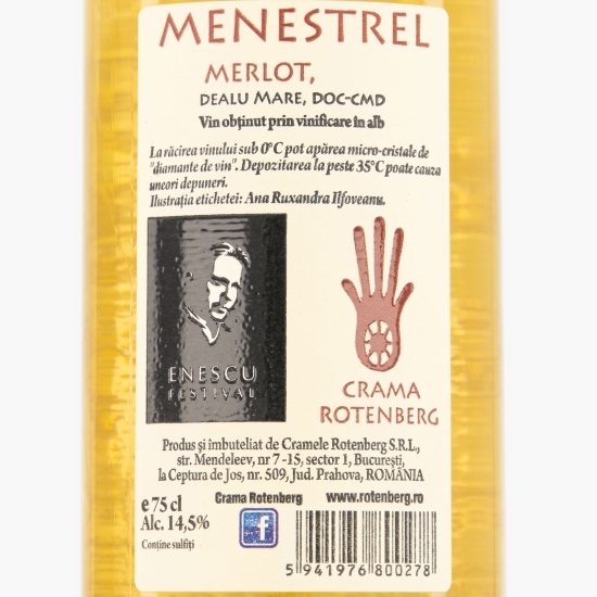 Vin alb sec Merlot, 14.5%, 0.75l