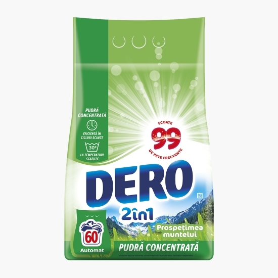 Detergent de rufe pudră automat 2în1, Prospețimea muntelui, 60 spălări, 4.5kg