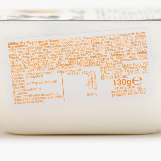 Iaurt mix mascarpone mango 130g