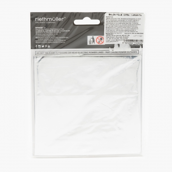 Balon folie cifra 1, 83 cm