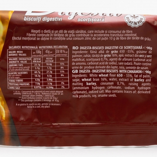 Biscuiți digestivi cu scorțișoară 90g