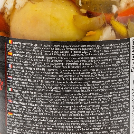 Murături asortate în oțet 980g