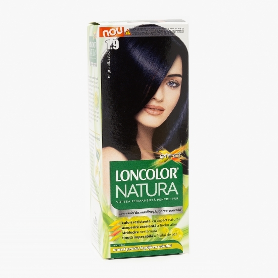Vopsea permanentă pentru păr Natura 1.9 negru albastru 100ml