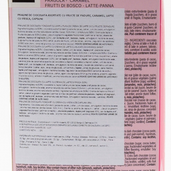 Praline Dolce Frutto (alune de pădure, cappuccino, cremă de alune, bacio di borgo) 300g