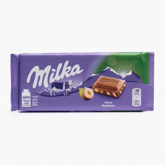 Ciocolată cu alune mărunțite 100g