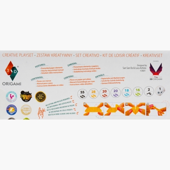 Kit Origami 3D - Fluture, 8+ ani