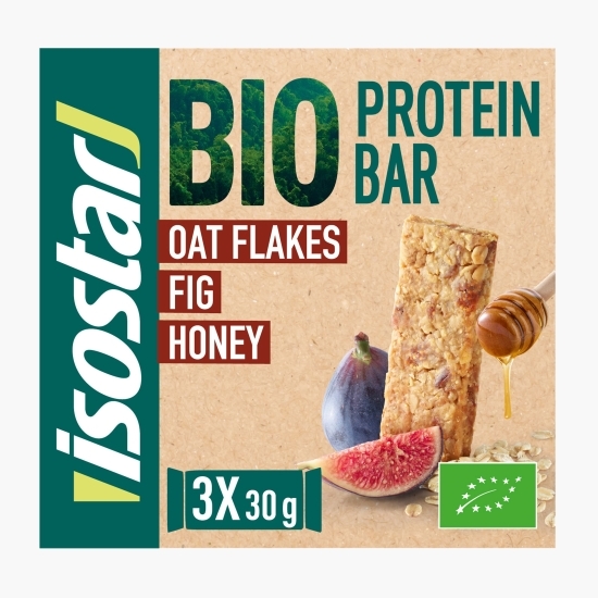 Baton proteic eco cu fulgi de ovăz, smochine și miere  3x30g