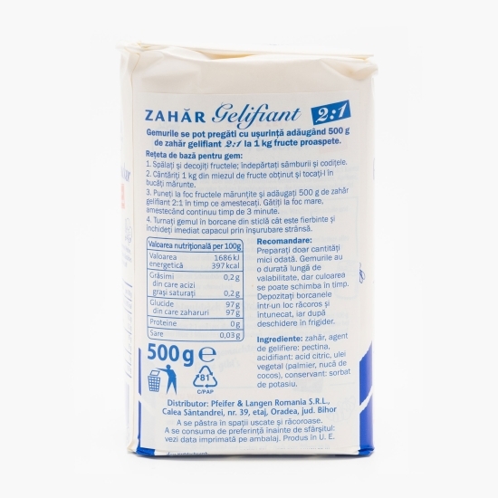 Zahăr gelifiant 2:1, 500g