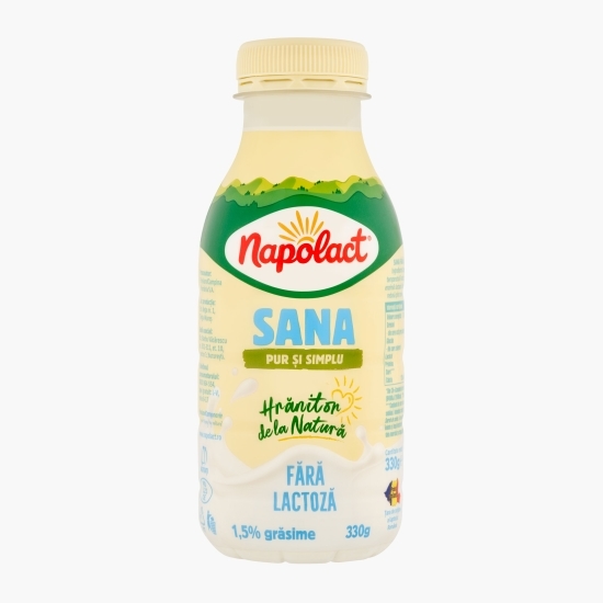 Sana fără lactoză 1.5% grăsime, 330g