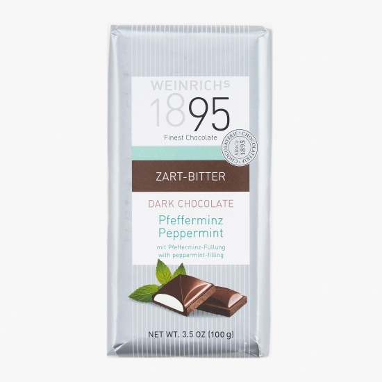 Ciocolată amăruie cu cremă de mentă 100g