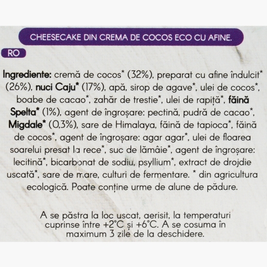 Cheesecake din cremă de cocos și afine 140g