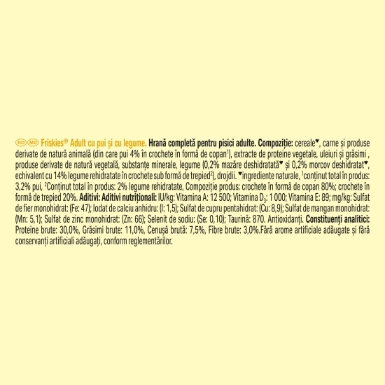 Hrană uscată pentru pisici adulte, 1.5kg, cu pui și legume
