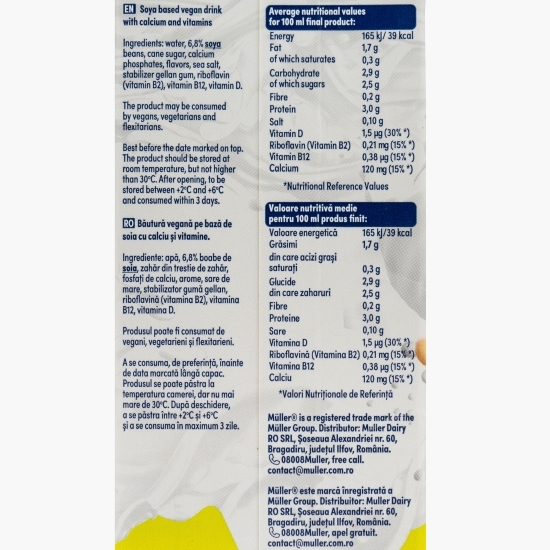 Băutură vegetală pe bază de soia 1l