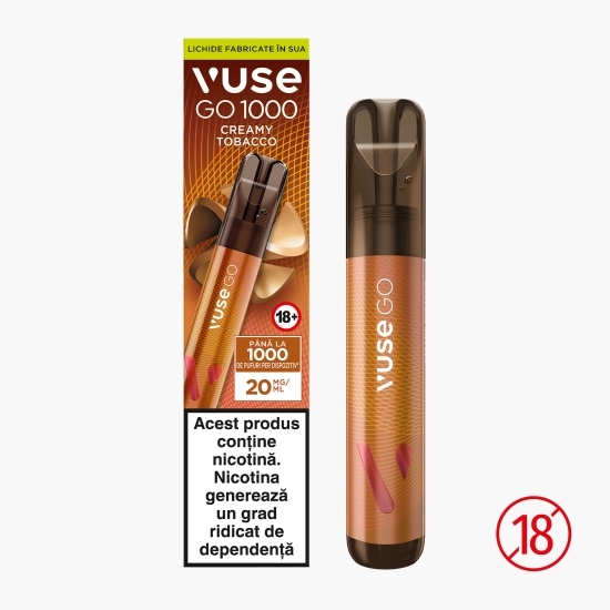 Țigară electronică Creamy Tobacco, 20mg/ml nicotină, 1000 puffs