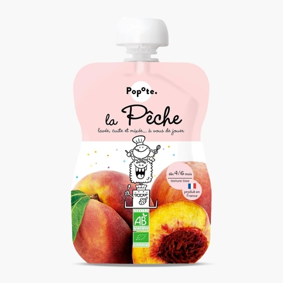 Piure eco cu 60% piersici, +4/6 luni, 120g