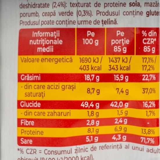 Tăiței de preparare rapidă cu gust de vită 85g