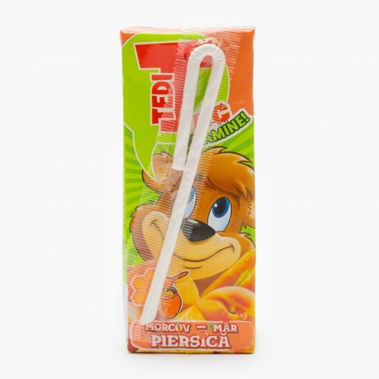 Suc de morcovi, mere şi piersici 0.2l