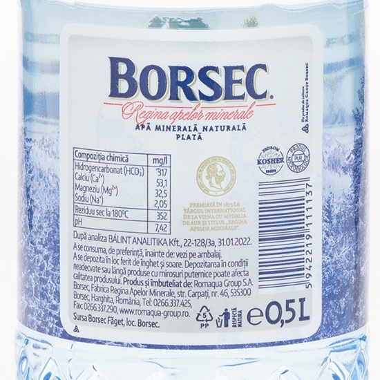 Apă minerală naturală plată 0.5l