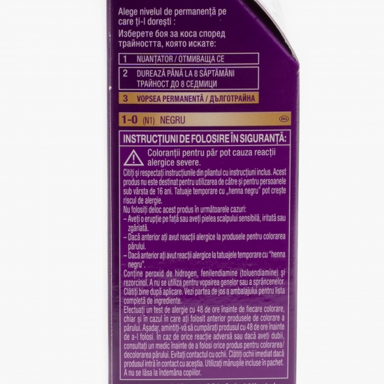 Vopsea de păr permanentă Intensive Color Cream N1 negru 110 ml